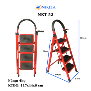 Thang Ghế Khung Sắt Gấp Gọn Chữ A Chắc Chắn NIKITA NKT – 52