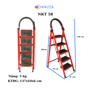 Thang Ghế Khung Sắt Gấp Gọn Chữ A Chắc Chắn NIKITA NKT – 58