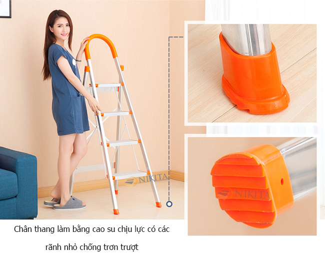 Thang ghế gia đình INOX Nikita NKT-N203 - Ảnh 5