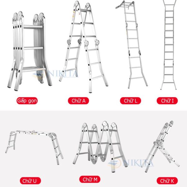 Thang nhôm gấp đa năng NKT- A404 & T404 - Ảnh 6
