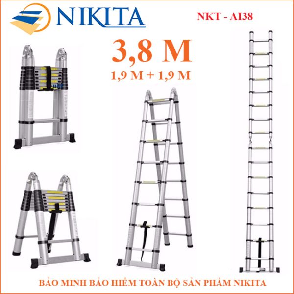 Thang nhôm rút đa năng Nikita NKT-AI38 - Ảnh 8