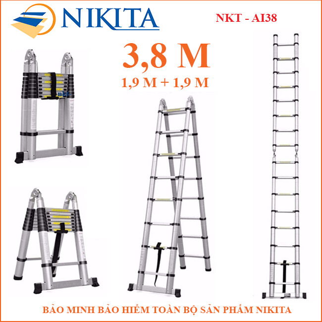 Thang nhôm rút đa năng Nikita NKT-AI38 - Ảnh 3