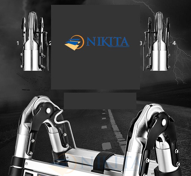 Chi tiết khóa an toàn thang nhôm rút Nikita