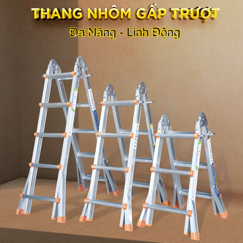 Hình ảnh sản phẩm thang nhôm gấp trượt đa năng AM04