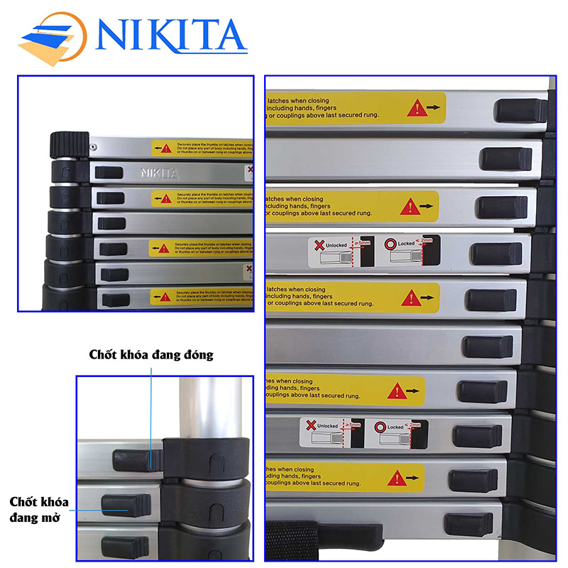 Thang nhôm rút Nikita NKT-TL620 - Ảnh 3