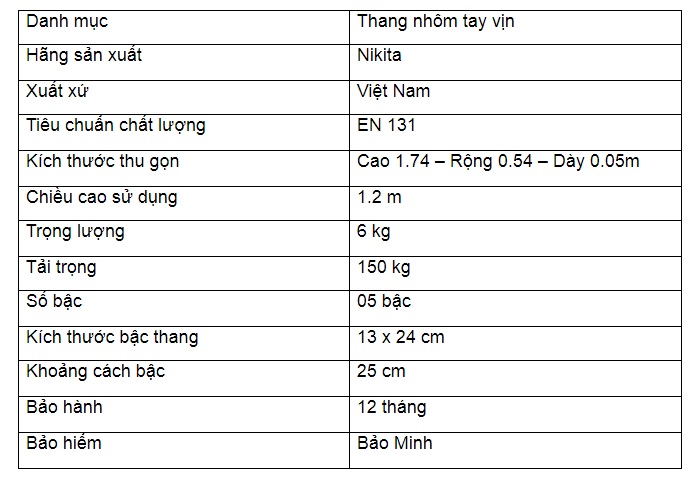 Thang Ghế INOX 5 Bậc Nikita NKT – N205 - Ảnh 2