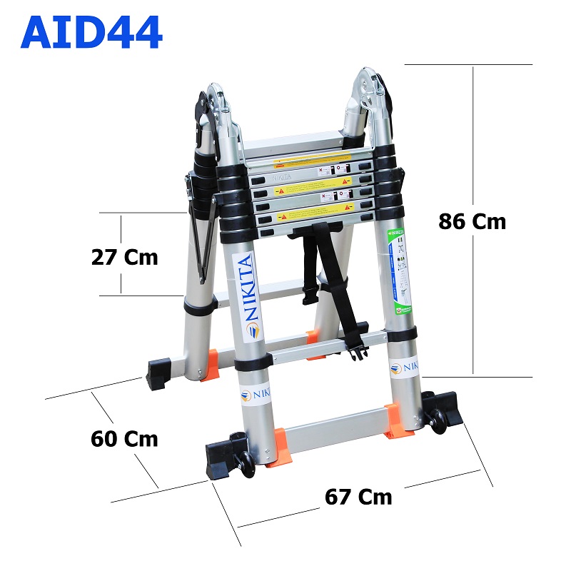 Kích thước chi tiết thang nhôm Nikita AID44