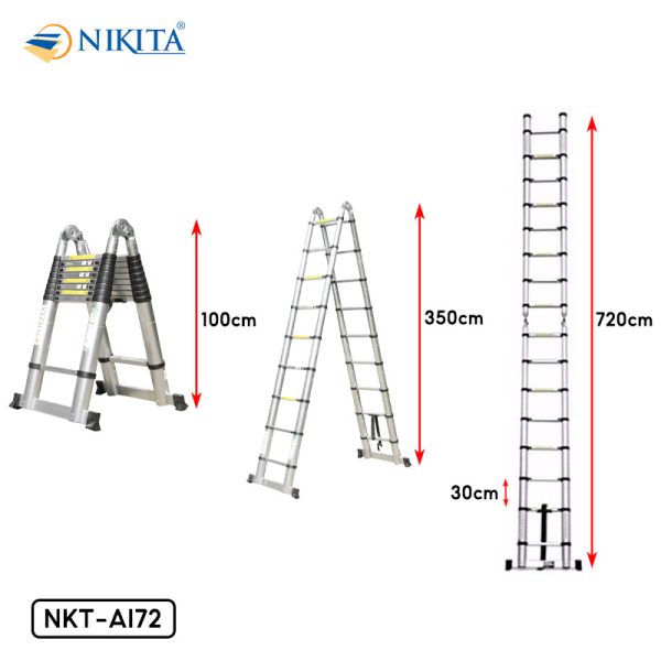 Thang nhôm rút đa năng Nikita NKT-AI72 - Ảnh 7