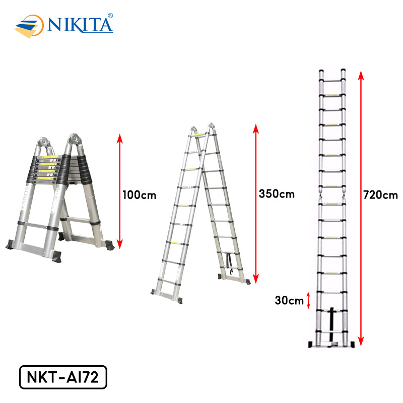 Thang nhôm rút đa năng Nikita NKT-AI72 - Ảnh 3