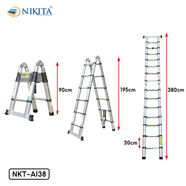 Thang nhôm rút đa năng Nikita NKT-AI38 - Ảnh 7
