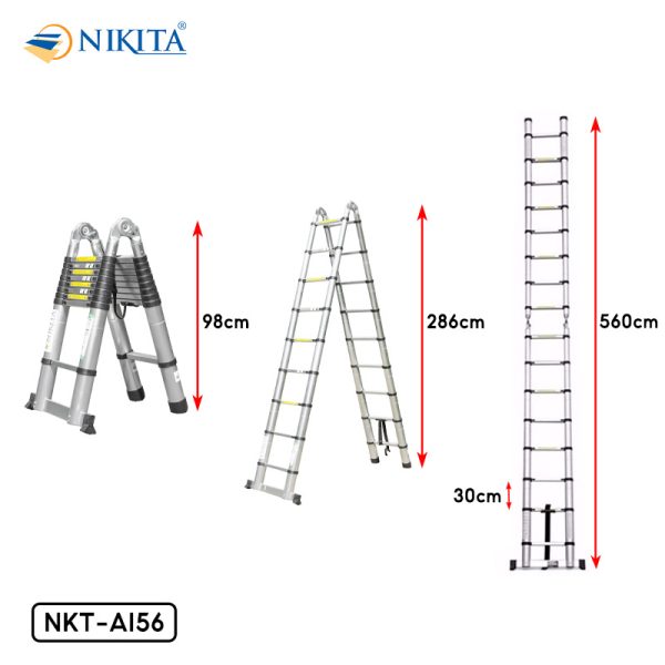 Thang nhôm rút đa năng Nikita NKT-AI56 - Ảnh 7