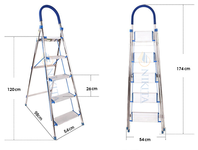 Thang ghế nhôm bậc lớn Nikita NKT-D305
