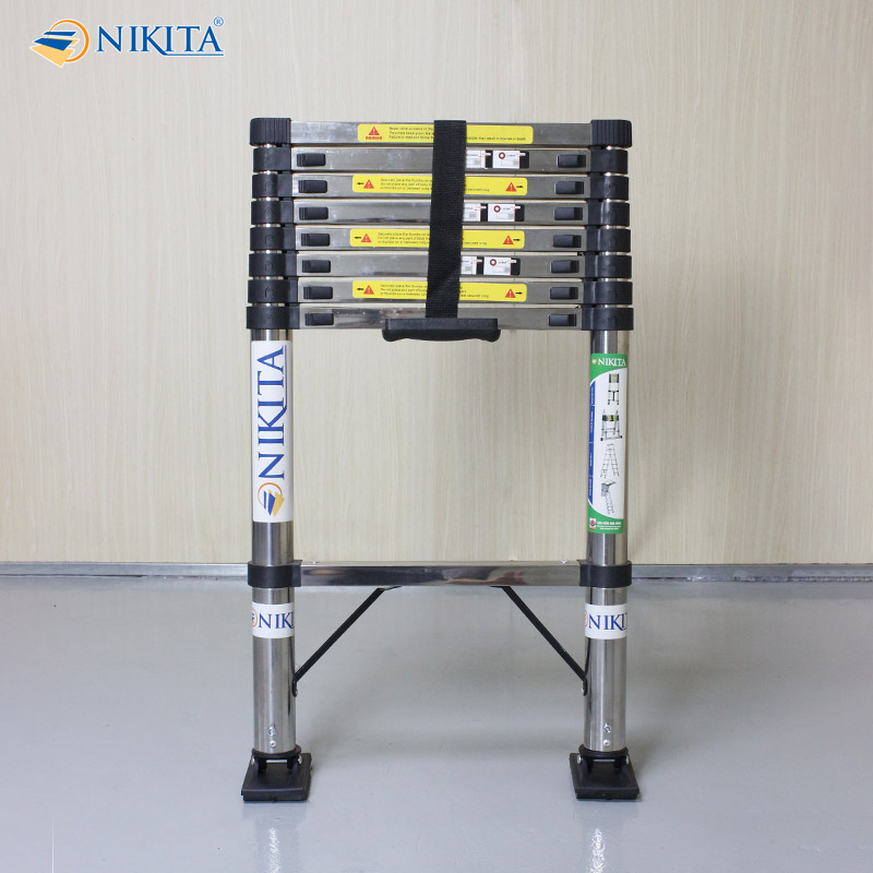 Thang inox rút đơn toàn cảnh